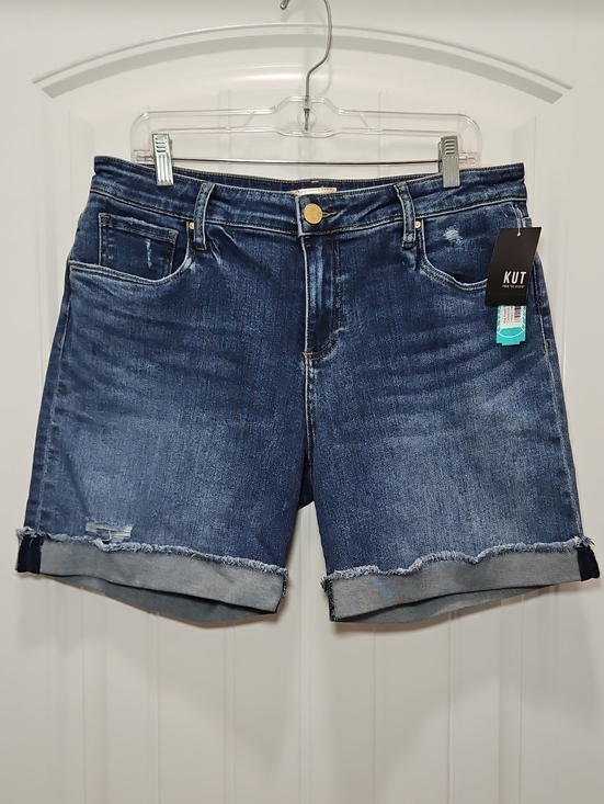 Kut from the Kloth Pants - KUT from the Kloth Catherine Rolled-Cuff Boyfriend Denim Short New Size 14